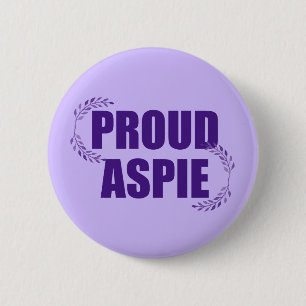 Proud Aspie  Paars aspergersyndroom Ronde Button 5,7 Cm
