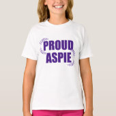 Proud Aspie  Paarse Aspergersyndroom Kinder T-shirt (Voorkant)