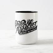 Proud Atheist Coffee Mug Tweekleurige Koffiemok (Center)