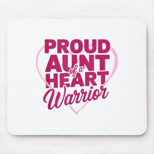 Proud Aunt Of A Heart Warrior, Open Heart Byp Surg Muismat (Voorkant)