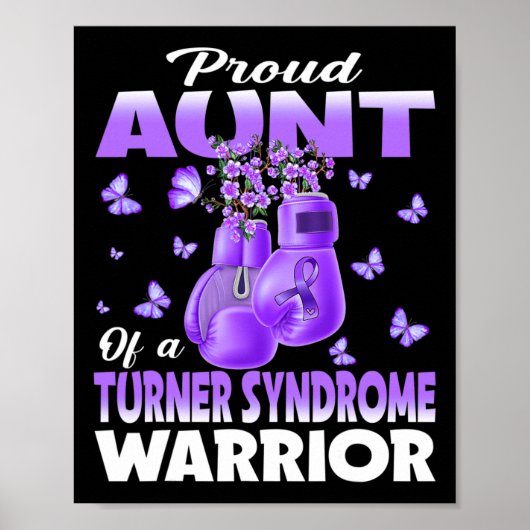 Proud Aunt van een Turner Syndrome Warrior Awarene Poster (Voorkant)