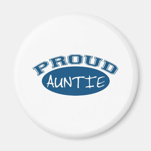 Proud Auntie (blauw) Magneet (Voorkant)