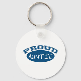 Proud Auntie (blauw) Sleutelhanger