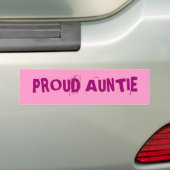 Proud Auntie Bumpersticker (Op auto)