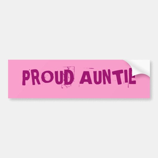 Proud Auntie Bumpersticker (Voorkant)