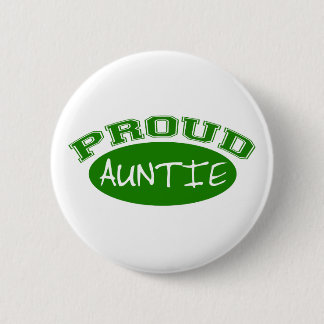 Proud Auntie (groen) Ronde Button 5,7 Cm