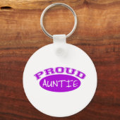 Proud Auntie (Paars) Sleutelhanger (Voorkant)