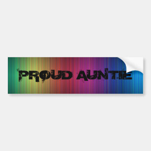 Proud Auntie regenboogbumper sticker
