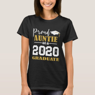 Proud Auntie van een 2020 Afstuderen wit T-shirt