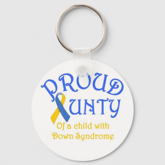 Proud Aunty Down Syndrome Sleutelhanger (Voorkant)