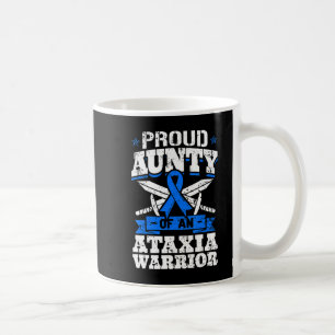 Proud Aunty Of An Ataxia Warrior Awareness Ribbon Koffiemok