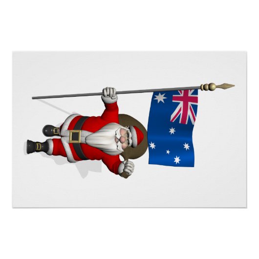 Proud Aussie Santa Claus Perfect Poster (Voorkant)