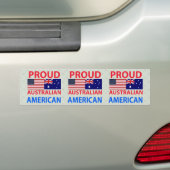 Proud Australian American Bumpersticker (Op auto)