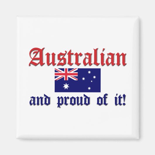 Proud Australian Magneet (Voorkant)
