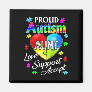 Proud Autism Aunt Love Support Accepteert Help Awa Magneet