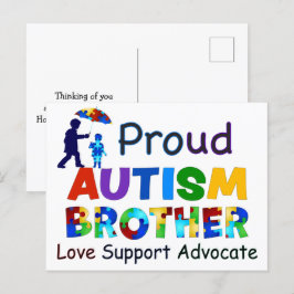 Proud Autism Brother Briefkaart