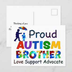 Proud Autism Brother Briefkaart