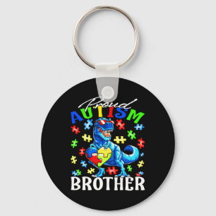 Proud Autism Brother Dinosaur Autism Awareness Sleutelhanger