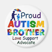 Proud Autism Brother Magneet (Voorkant)