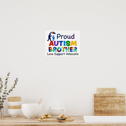 Proud Autism Brother Poster (Keuken)