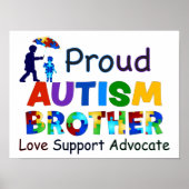 Proud Autism Brother Poster (Voorkant)