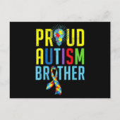 Proud Autism Brother Sibling Autism Awareness T-S Briefkaart (Voorkant)