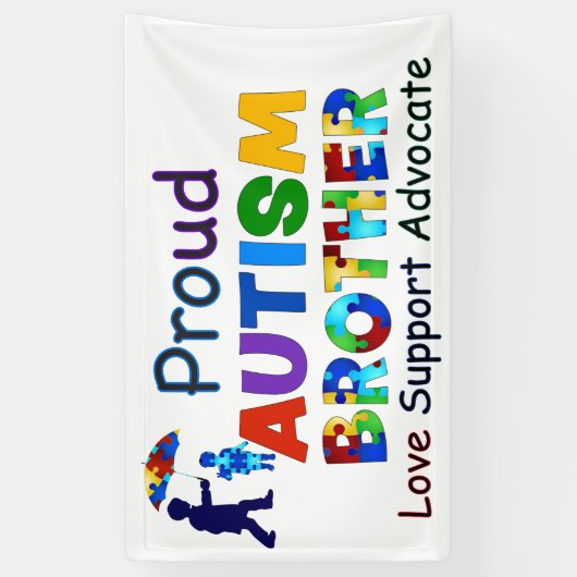 Proud Autism Brother Spandoek (Verticaal)