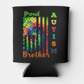 " Proud Autism Brother Stropdas-Dye Flag Autism Aw Blikjeskoeler (Voorkant)