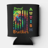 " Proud Autism Brother Stropdas-Dye Flag Autism Aw Blikjeskoeler (Achterkant)