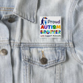 Proud Autism Brother Vierkante Button 5,1 Cm (In situ)