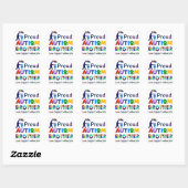 Proud Autism Brother Vierkante Sticker (Vel)