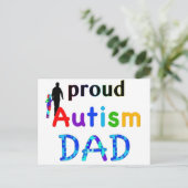 Proud Autism Dad Briefkaart (Staand voorkant)