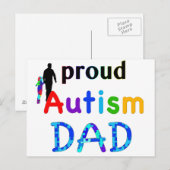 Proud Autism Dad Briefkaart (Voorkant / Achterkant)