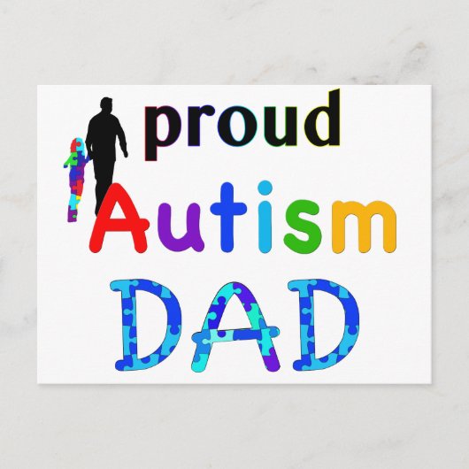 Proud Autism Dad Briefkaart (Voorkant)