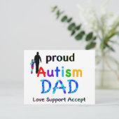 Proud Autism Dad Briefkaart (Staand voorkant)