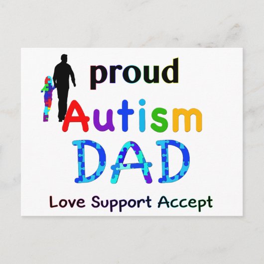 Proud Autism Dad Briefkaart (Voorkant)