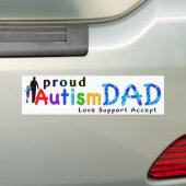 Proud Autism Dad Bumpersticker (Op auto)