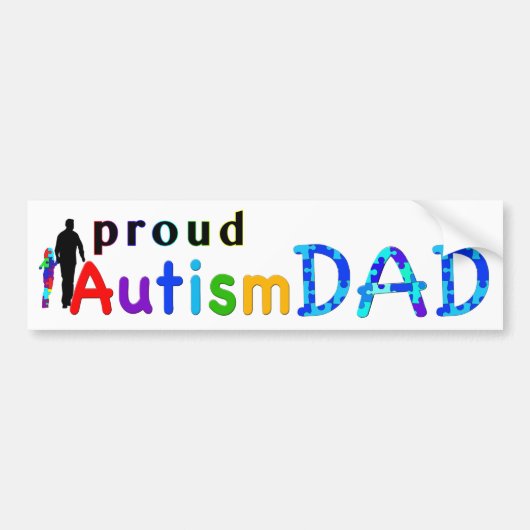 Proud Autism Dad Bumpersticker (Voorkant)