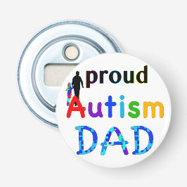 Proud Autism Dad Button Flesopener