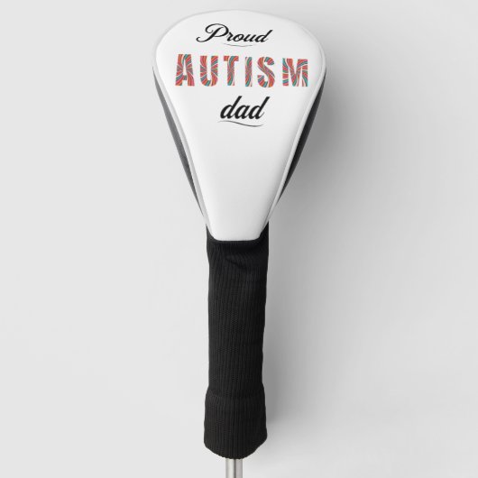 Proud autism dad golfheadcover (Voorkant)