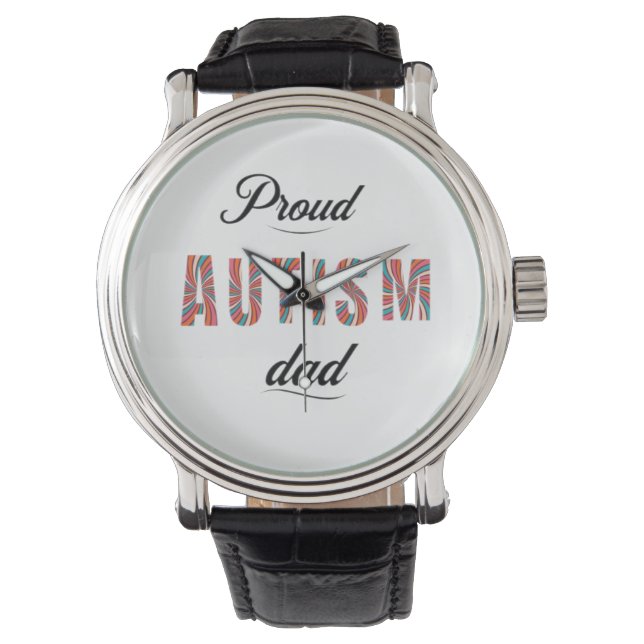 Proud autism dad horloge (Voorkant)