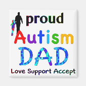 Proud Autism Dad Magneet (Voorkant)
