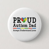 Proud Autism Dad Ronde Button 5,7 Cm (Voorkant)