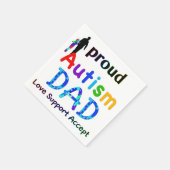 Proud Autism Dad Servet (Hoek)