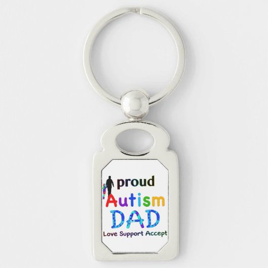 Proud Autism Dad Sleutelhanger (Voorkant)