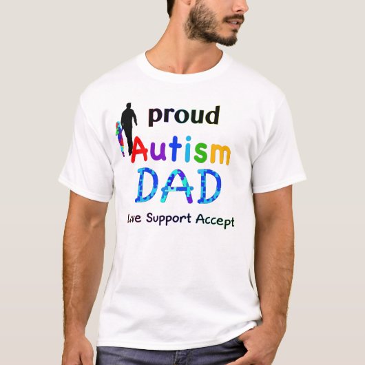 Proud Autism Dad T-shirt (Voorkant)