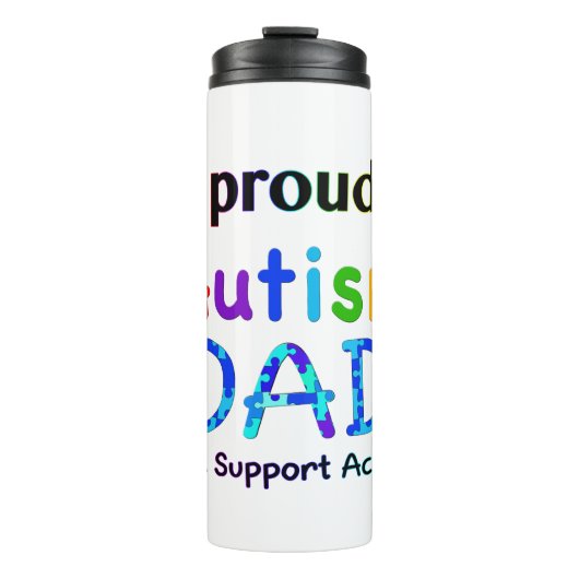Proud Autism Dad Thermosbeker (Voorkant)