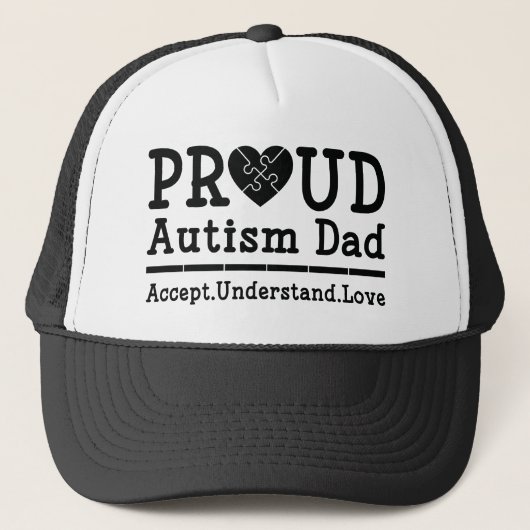 Proud Autism Dad Trucker Pet (Voorkant)