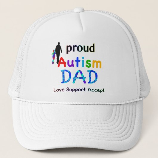 Proud Autism Dad Trucker Pet (Voorkant)