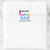 Proud Autism Dad Vierkante Sticker (Tas)